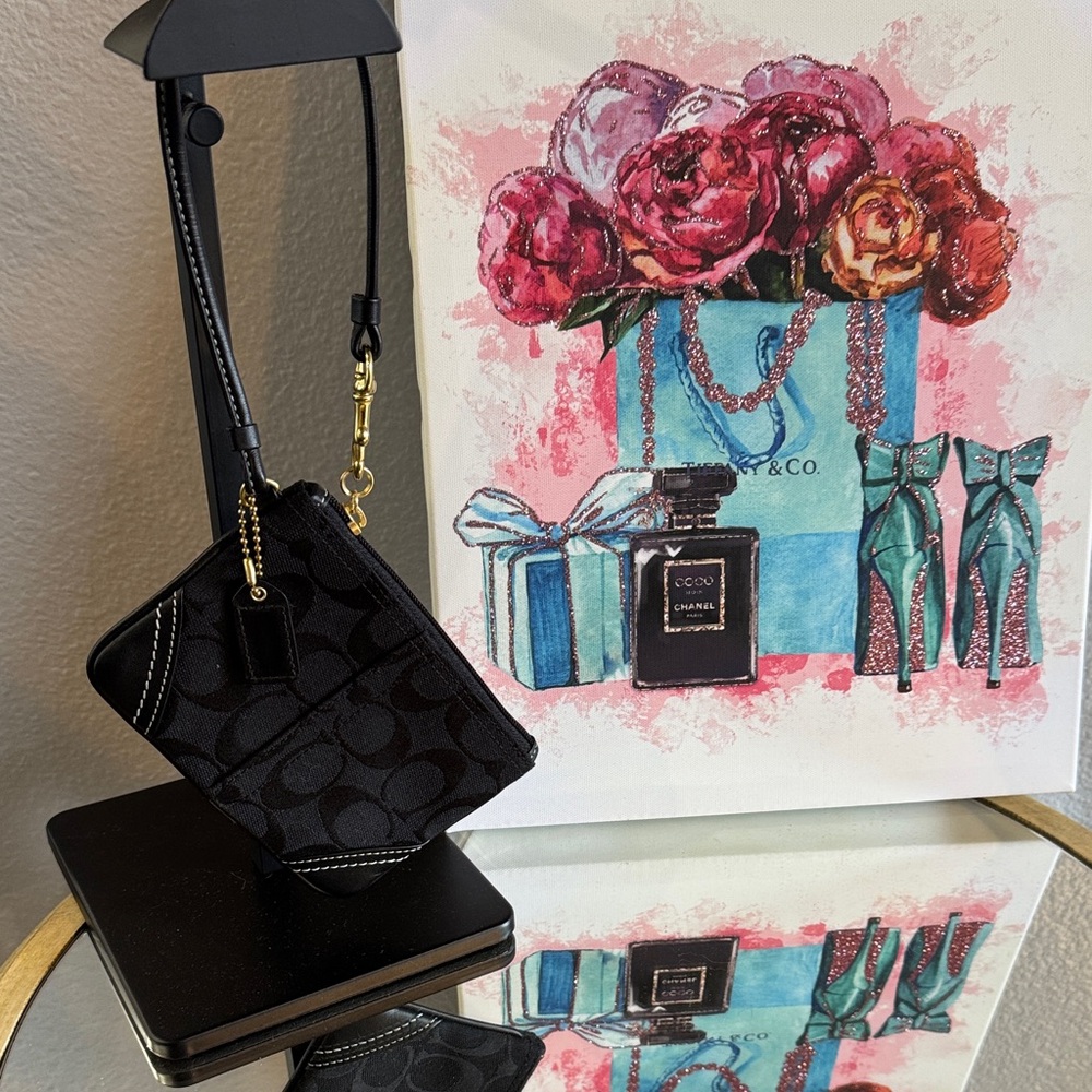 Coach Black Wristlet